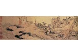 psd装饰素材下载-名画山水画