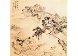 psd装饰素材下载-山水字画