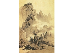 psd装饰素材下载-山水名画