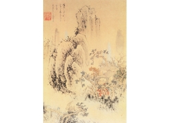 psd装饰素材下载-山水字画