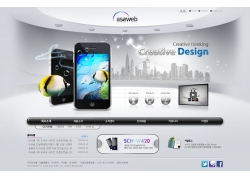 psd素材设计-手机网站模板