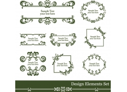 EPS矢量素材下载-花纹边框设计