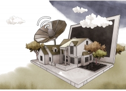 psd素材设计-网络信息科技插画