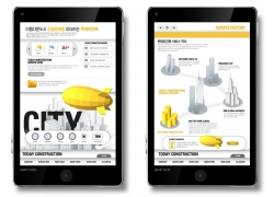psd素材设计-手机城市网页设计