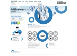 psd素材设计-卡通城市网页设计