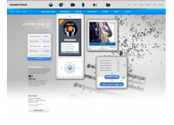psd素材设计-手机音乐网站模板