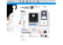 psd素材设计-白色风格音乐网站模板