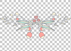 免扣素材免费下载对称浅色花朵装饰画