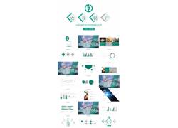 PPT模版下载-简洁绿色农业银行工作