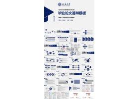 PPT模版下载-深蓝色图案北京大学毕