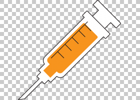 免扣素材免费下载注射器卡通,线路,橙