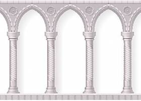 EPS矢量素材下载-欧式柱子建筑矢量
