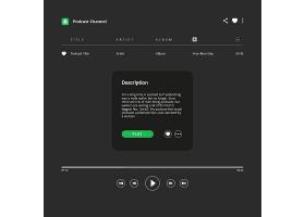 psd素材设计-播客界面素材