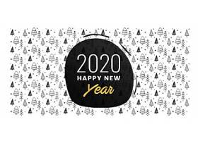 psd素材设计-2020新年社交媒体