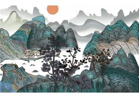 psd素材设计-水墨画古风国画中国风