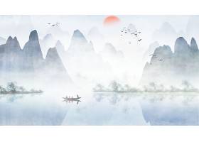 psd素材设计-水墨画古风国画中国风