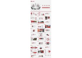 PPT模版下载-红色简约风格工作总结