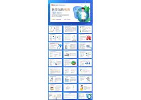 PPT模版下载-蓝色简约风新冠病毒肺