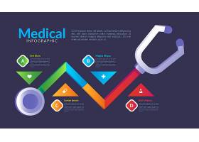EPS矢量素材下载-梯度模板医疗信息图_