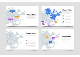 EPS矢量素材下载-梯度罗马地图信息图_