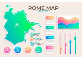 EPS矢量素材下载-梯度罗马地图信息图_