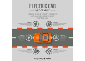 EPS矢量素材下载-顶视图电动汽车信息图