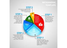 EPS矢量素材下载-饼图房地产信息图模板