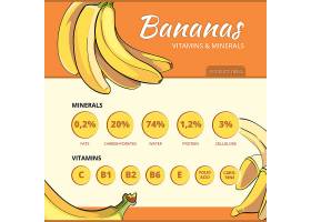 EPS矢量素材下载-香蕉和维他命向量信息