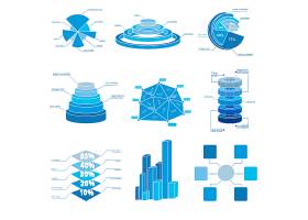 EPS矢量素材下载-蓝色图表图标集_11