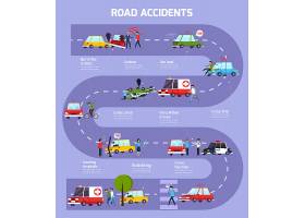 EPS矢量素材下载-道路交通事故信息图流