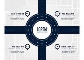 EPS矢量素材下载-道路信息图四步模板_