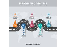 EPS矢量素材下载-道路的信息图时间轴概