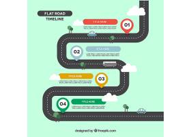 EPS矢量素材下载-道路的信息图时间轴概