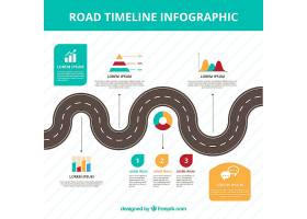 EPS矢量素材下载-道路的信息图时间轴概