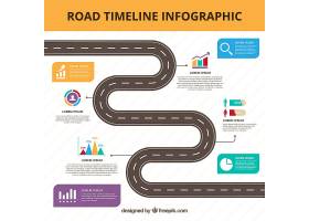 EPS矢量素材下载-道路的信息图时间轴概