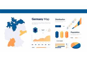 EPS矢量素材下载-等轴测德国地图信息图