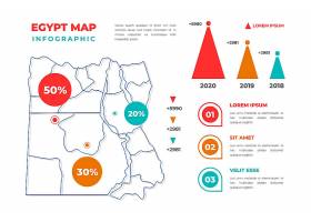EPS矢量素材下载-线形埃及地图信息图_