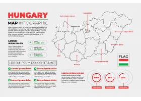 EPS矢量素材下载-线性匈牙利地图信息图