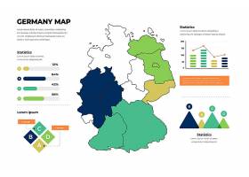 EPS矢量素材下载-线性德国地图信息图_