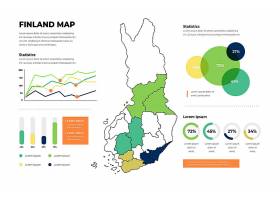 EPS矢量素材下载-线性芬兰地图信息图_