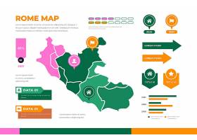 EPS矢量素材下载-罗马地图信息图平面设