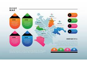 EPS矢量素材下载-罗马地图信息图表_1