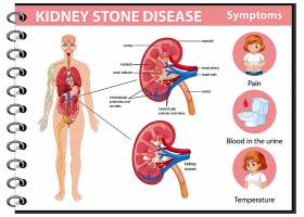 EPS矢量素材下载-肾结石疾病和症状信息