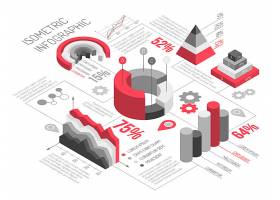 EPS矢量素材下载-等距几何立体信息图_