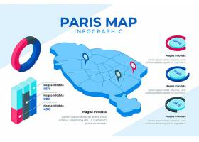 EPS矢量素材下载-等距巴黎地图信息图_