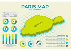 EPS矢量素材下载-等距巴黎地图信息图_