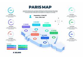 EPS矢量素材下载-等距巴黎地图信息图_