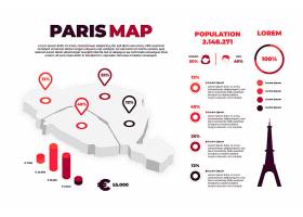 EPS矢量素材下载-等距巴黎地图信息图_