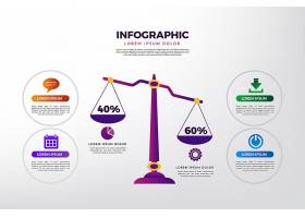 EPS矢量素材下载-渐变平衡信息图模板_