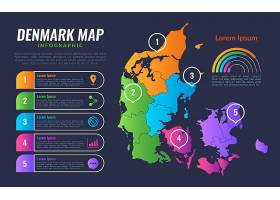 EPS矢量素材下载-梯度丹麦地图信息图_